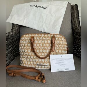 Brahmin Vivian White Bora Raffia